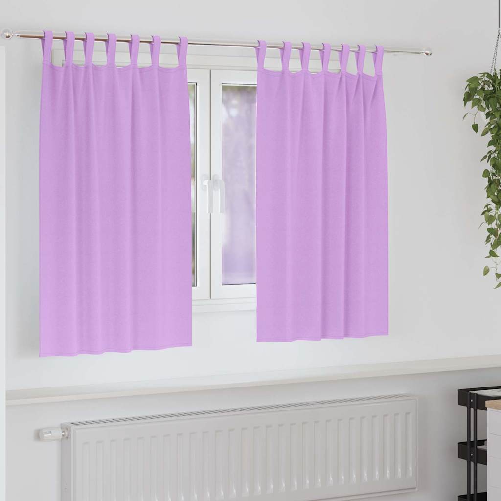 vidaXL Pimentävä verho renkailla 2 kpl Violetti 140 x 140 cm