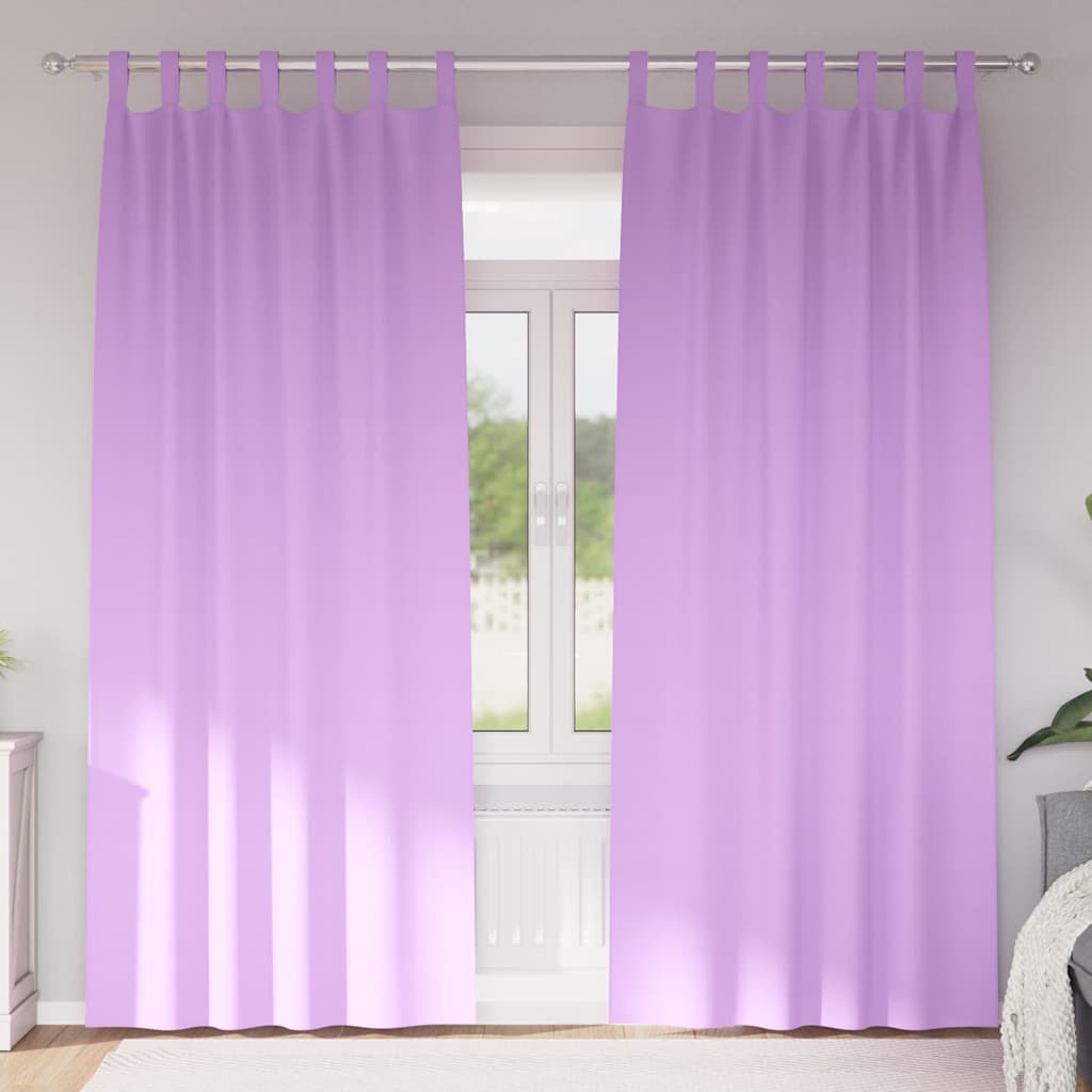 vidaXL Pimentävä verho renkailla 2 kpl Violetti 260 x 140 cm