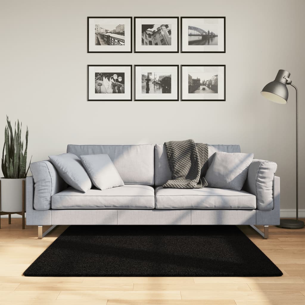 vidaXL Matto HUARTE musta 120x120 cm