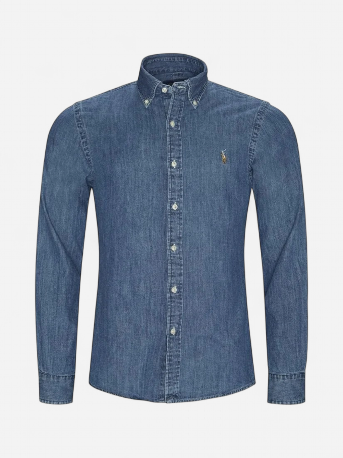 Polo Ralph Lauren Custom Fit Indigo Chambray Shirt, sininen, indigo