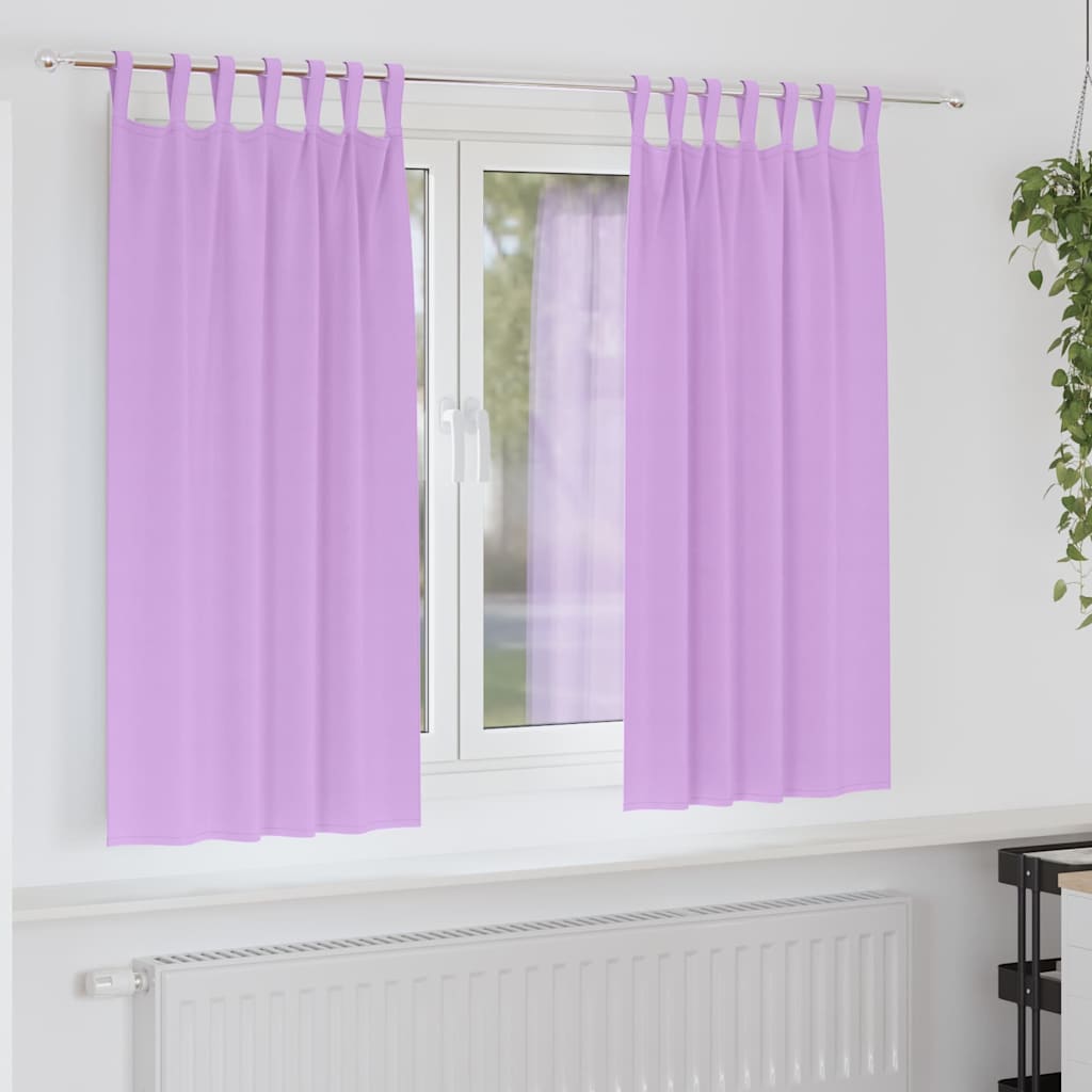 vidaXL Pimentävä verho renkailla 2 kpl Violetti 175 x 140 cm