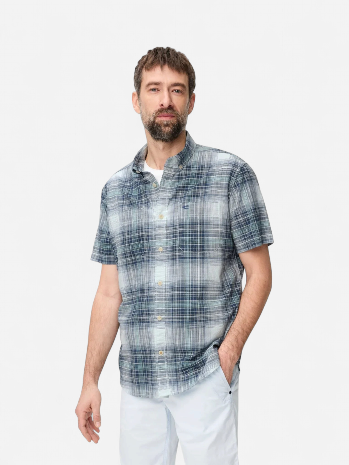 Camel Active Checked SS Shirt, sininen ruutu