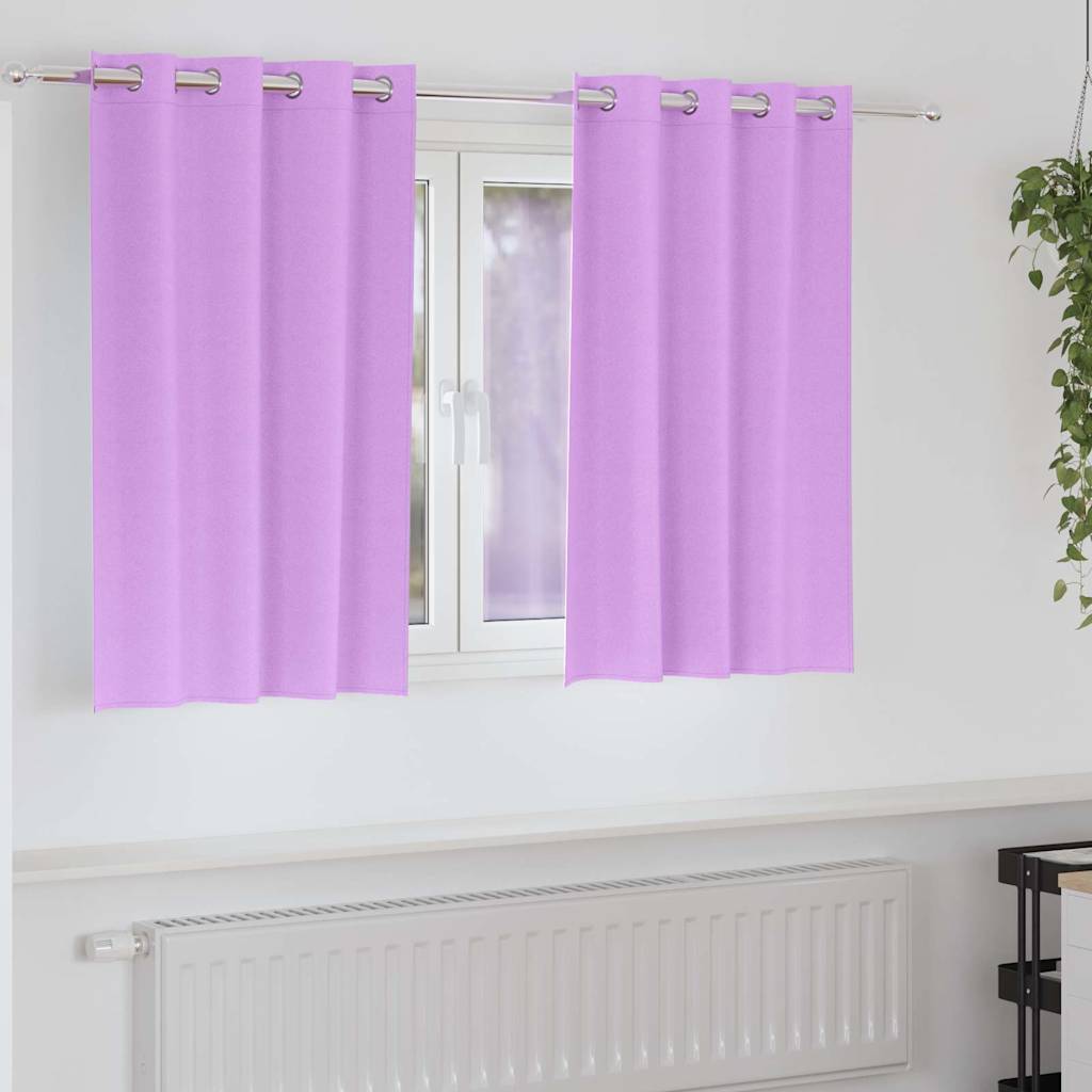 vidaXL Pimentävä verho renkailla 2 kpl Violetti 140 x 140 cm